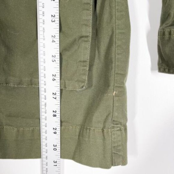 CAbi Womens Green Anorak Military Tunic Jacket Canvas Epaulette Full Zip Small - Picture 5 of 9